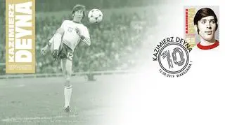 Kazimierz Deyna na znaczku Poczty Polskiej