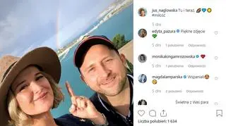 Justyna Nagłowska i Borys Szyc pokazują tęczę 