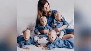 Klaudia Marzec - mama sześcioraczków z dziećmi 