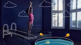 kolor granatowy, dziecko, marzenia, sny, ściany, kolor ścian, pokój dziecka, wystrój wnętrza