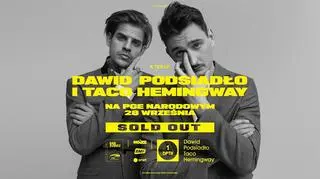 Plakat promocyjny koncertu Dawida Podsiadło i Taco Hemigwaya 
