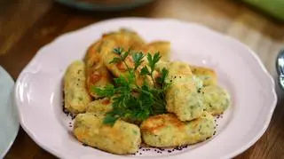 Usmażone kokiety na talerzu 