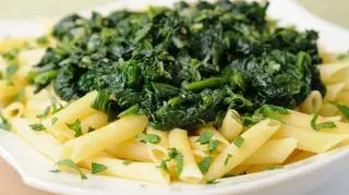 Makaron ze szpinakiem 