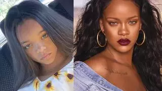 Rihanna i jej sobowtór dziewczynka Bria Kay
