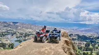 Jazda na kładach w górach 