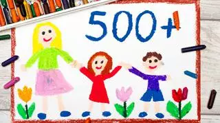 500 plus dziecięcy rysunek