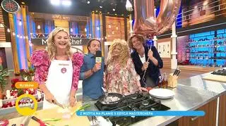 Małgorzata Socha na planie programu "MasterChef 10". "To było moje marzenie, żeby zobaczyć was w akcji"