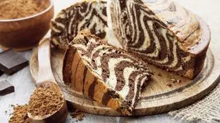 Ciasto zebra z polewą