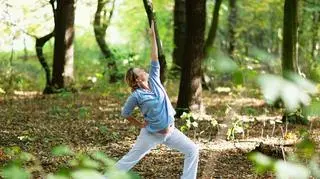 Joga w lesie