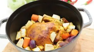 Zupa na maślance i kurczak marynowany w jogurcie 