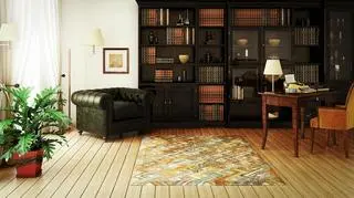 mieszkanie, wystrój wnętrz, drewniana podłoga, brązowe meble