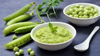 Puree z zielonego groszku