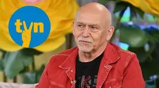 Grafika Andrzeja Pągowskiego z logo TVN. Artysta wspiera walkę o wolne media