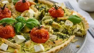 Tarta ze szpinakiem i kurczakiem