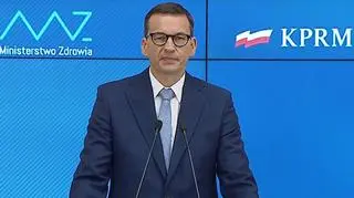 Premier Mateusz Morawiecki na konferencji 