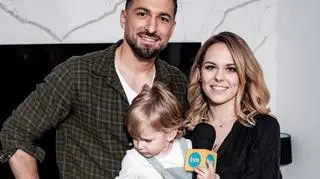 Dzień Dziadka w rodzinie Maślaków. Rafał Maślak z żoną i synem w Dzień Dobry TVN