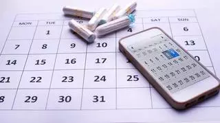 Kalendarz z zanaczoną datą okresu