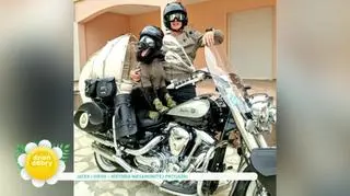 Z psem na motorze przejechał 7000 km. Historia Diego