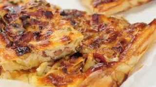 Quiche lorraine z porem i boczkiem