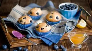 Muffinki z borówkami amerykańskimi. 