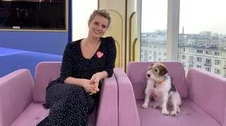 Zosia Zborowska-Wrona z suczką Wiesią