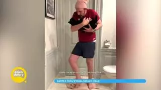 Bartłomiej Topa opublikował zabawne nagranie z łazienki. "Wreszcie hasło 'kocie ruchy' ma sens"