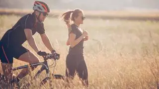 bieganie i jazda na rowerze