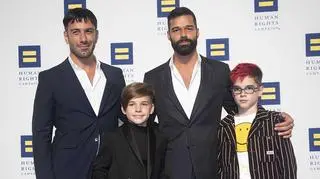 Ricky Martin z rodziną na gali Human Rights