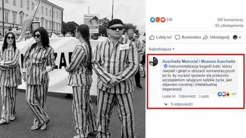 Antyszczepionkowcy - protest w pasiakach Auschwitz!