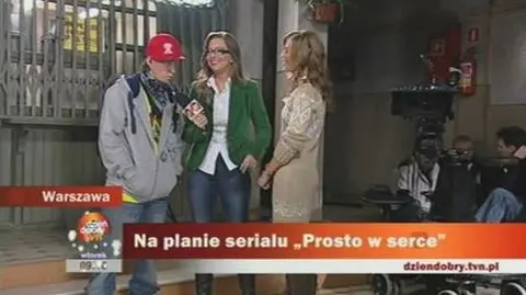 Na planie serialu "Prosto w serce"