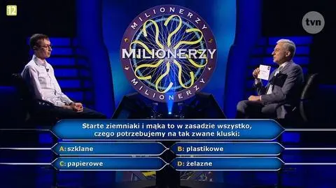 Kluski żelazne – z czego są robione? Pytanie za pół miliona w Milionerach.