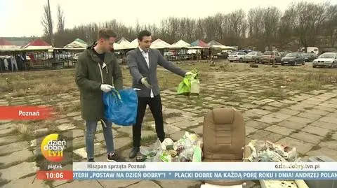 Hiszpan, który w Poznaniu tworzy ze śmieci góry wstydu