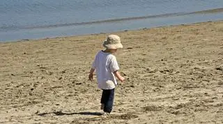 dziecko, plaża, wakacje