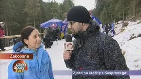 Zjazd na krechę z Kasprowego