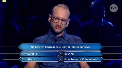 Milionerzy. Na którym kontynencie leży najmniej państw? Czy znasz odpowiedź na pytanie za gwarantowane 40 000 zł?