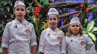 Finaliści MasterChef Junior Kazik Józefowicz, Jagoda Łaganowska, Staś Zawłocki