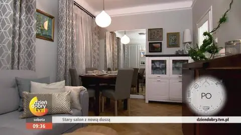 Stary salon z elementami nowoczesności