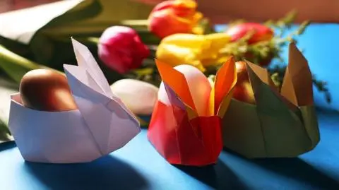 Origami wielkanocne - krok po kroku, jajka, koszyczek | Dzień Dobry TVN