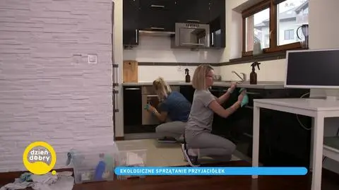 Przyjaciółki z zajęć pole dance świadczą usługi ekologicznego sprzątania