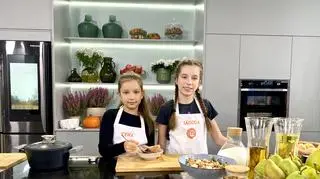 Uczestniczki MasterChef Junior w kuchni Dzień Dobry TVN. 