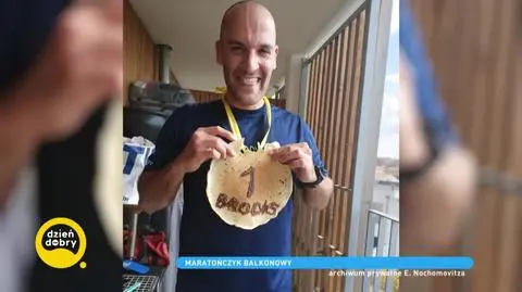 Elisha Nochomowitz przebiegł maraton na balkonie