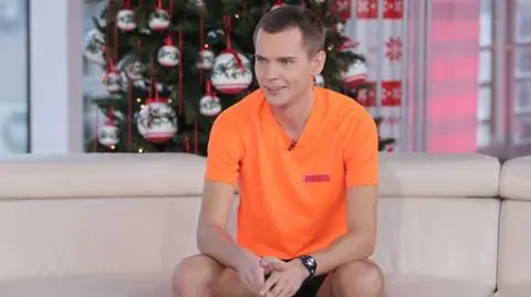 Piotr biega po schodach. Mistrzowsko!