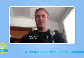 Adrian Kosicki - policjant z Florydy uratował dziecko przed rekinem. "Chcę pomagać ludziom w kłopotach, taki już jestem"