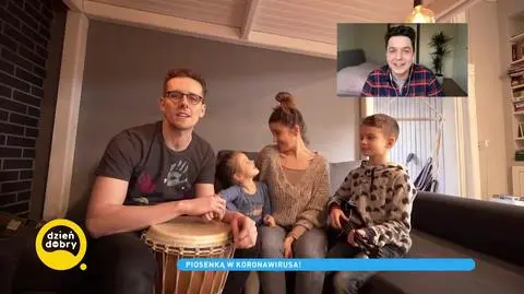 Dzieci z tatą śpiewają o koronawirusie. To wideo trzeba zobaczyć!
