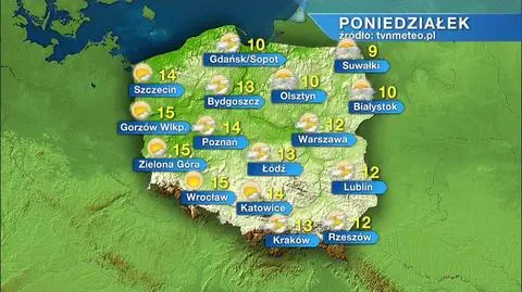 Pogoda w Polsce w poniedziałek, 20 kwietnia 2020