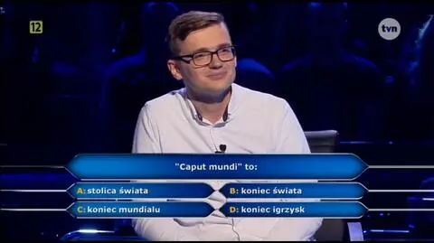 "Caput mundi" to... Milionerzy - pytanie za 20 000 zł