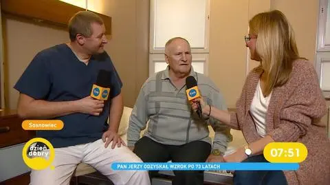 Jerzy Gawryszewski nie widział od 1946 r. Dzięki specjalistom ze szpitala w Sosnowcu w końcu zobaczył rodzinę