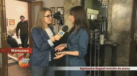 Agnieszka Dygant wróciła do pracy