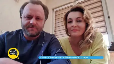 Leszek Lichota i Ilona Wrońska uczą dzieci w domu