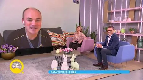 Wojciech Machnik - koronawirus uniemożliwił mu start w maratonie, więc przebiegł go wokół łóżka